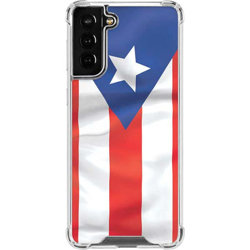 Puerto Rico Flag Galaxy S22 Plus Clear Case